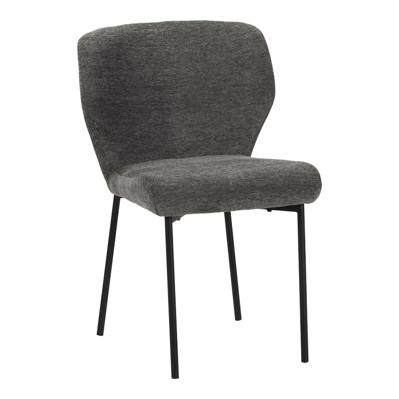 Scaun confortabil Mavier, Stil Modern, Stofă Gri-Bej, Picioare Metal, Negru, 48x62x82 cm - Scaun confortabil Mavier, Stil Modern, Stofă Gri-Bej, Picioare Metal, Negru, 48x62x82 cm - 029-000433