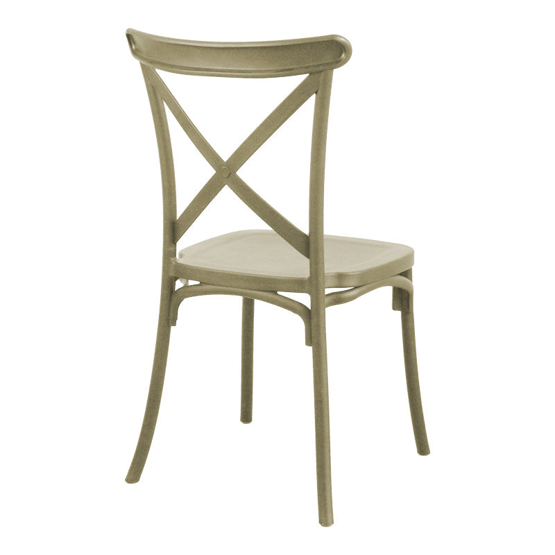 Scaun Crossie, Diverse culori, 38x46x82 cm - Crem