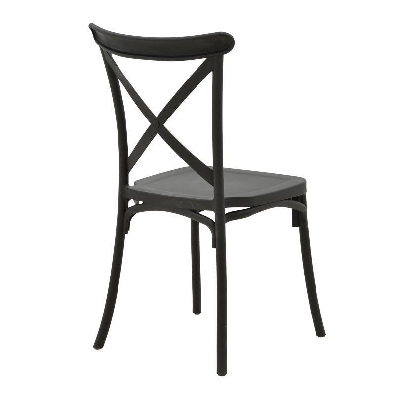 Scaun Crossie, Gri inchis, 38x46x82 cm