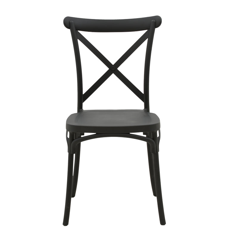 Scaun Crossie, Gri inchis, 38x46x82 cm
