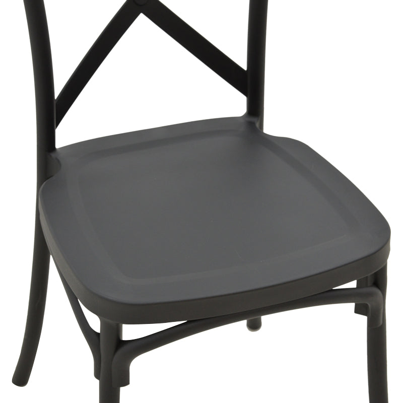 Scaun Crossie, Gri inchis, 38x46x82 cm