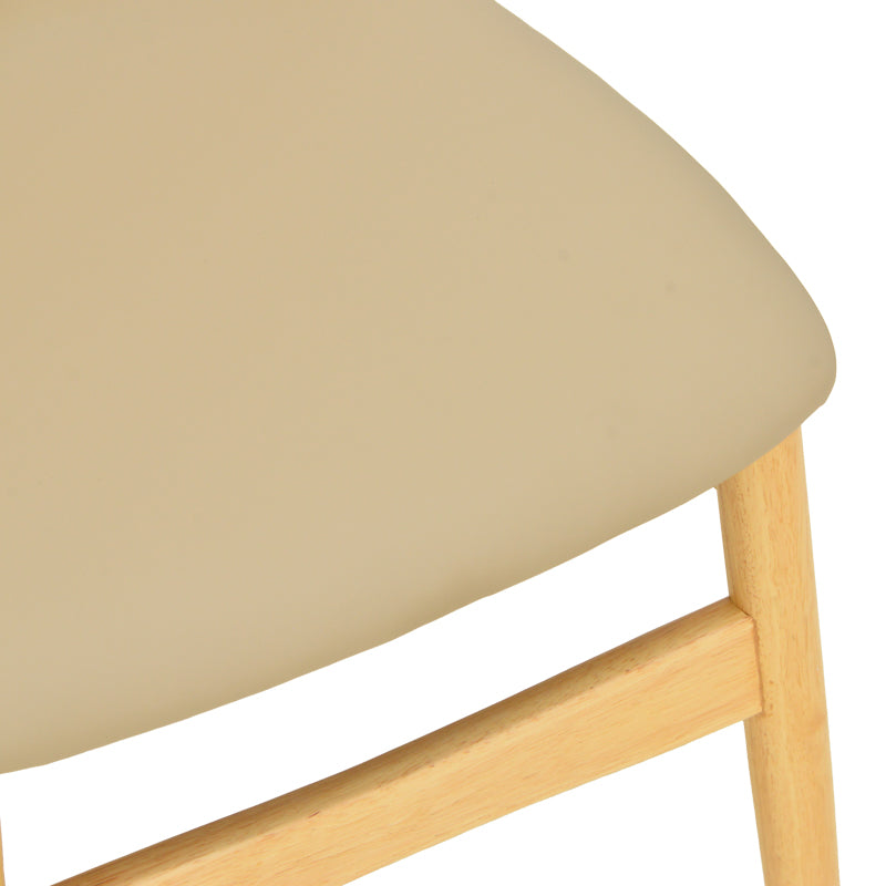 Scaun Cardith, lemn rubberwood si plywood, 48x51x78 cm - Bej
