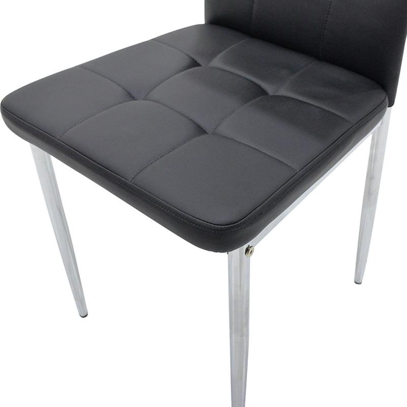 Scaun Cube, picioare, cromate, 48x50x90 cm - Negru