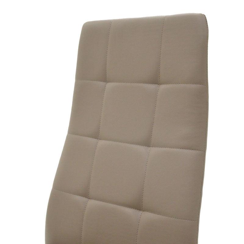 Scaun Cube, picioare, cromate, 48x50x90 cm - Bej