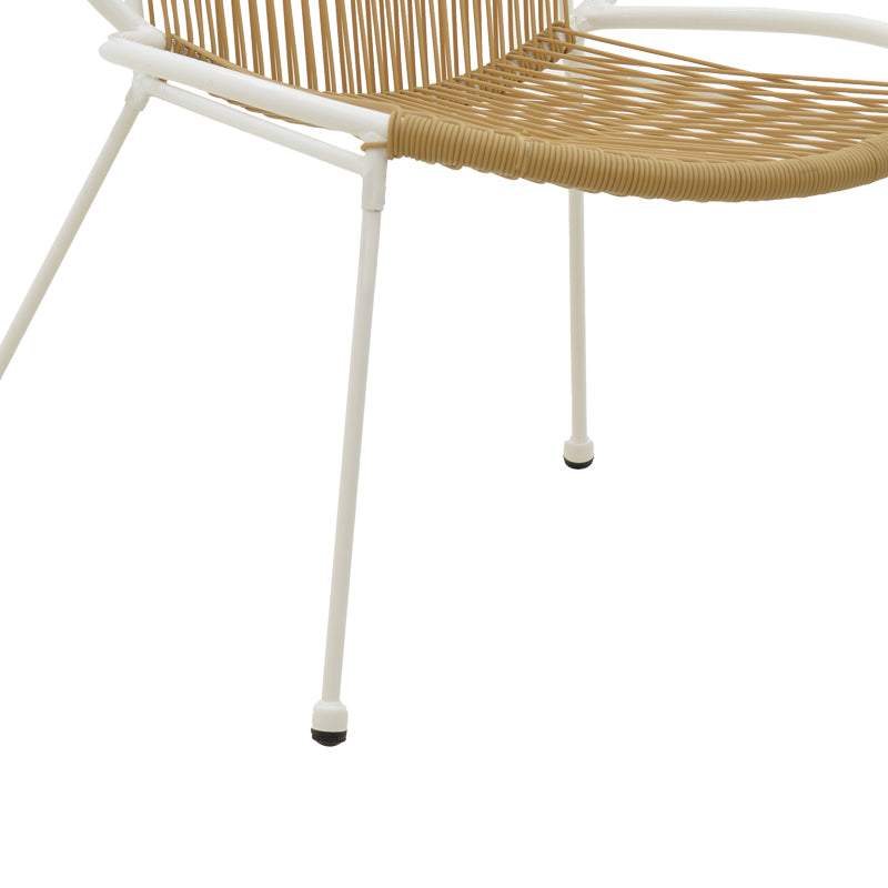 Scaun Dapper metal alb- pe Natural, 64x74x76 cm