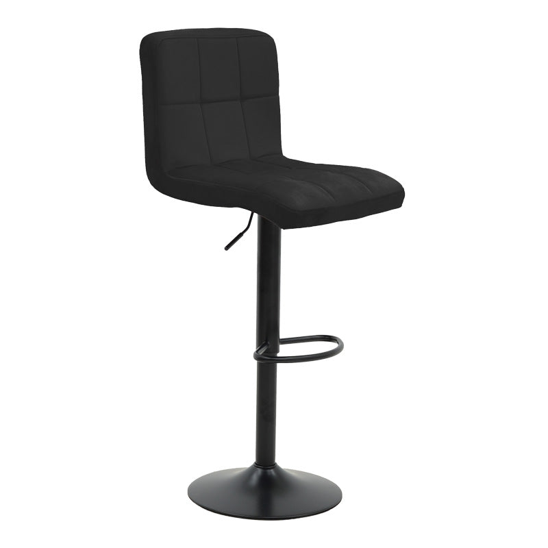 Scaun de bar ajustabil pe înaltime Remina, Catifea Neagra, Baza, Mata, Bej - Negru, 44x44x112 cm - Scaun de bar ajustabil pe înaltime Remina, Catifea Neagra, Baza, Mata, Bej - Negru, 44x44x112 cm