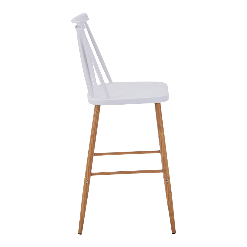 Scaun de bar Aurora I, polipropilena si metal, Diverse culori, 42x47x99 cm - Alb