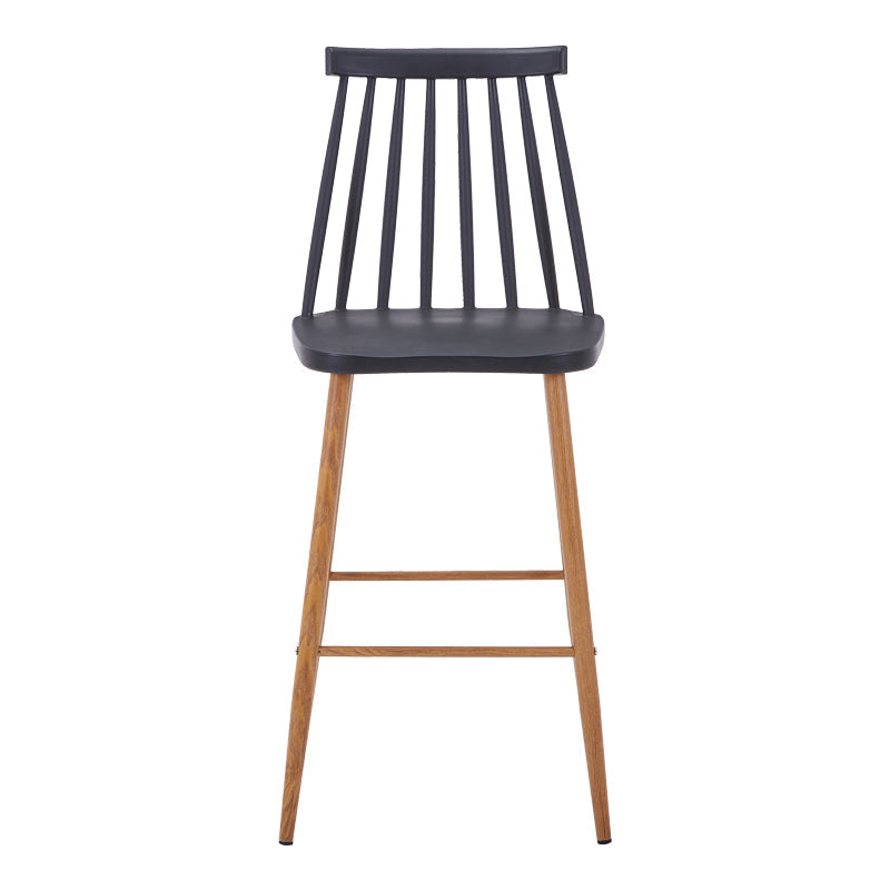 Scaun de bar Aurora I, polipropilena si metal, Diverse culori, 42x47x99 cm - Negru