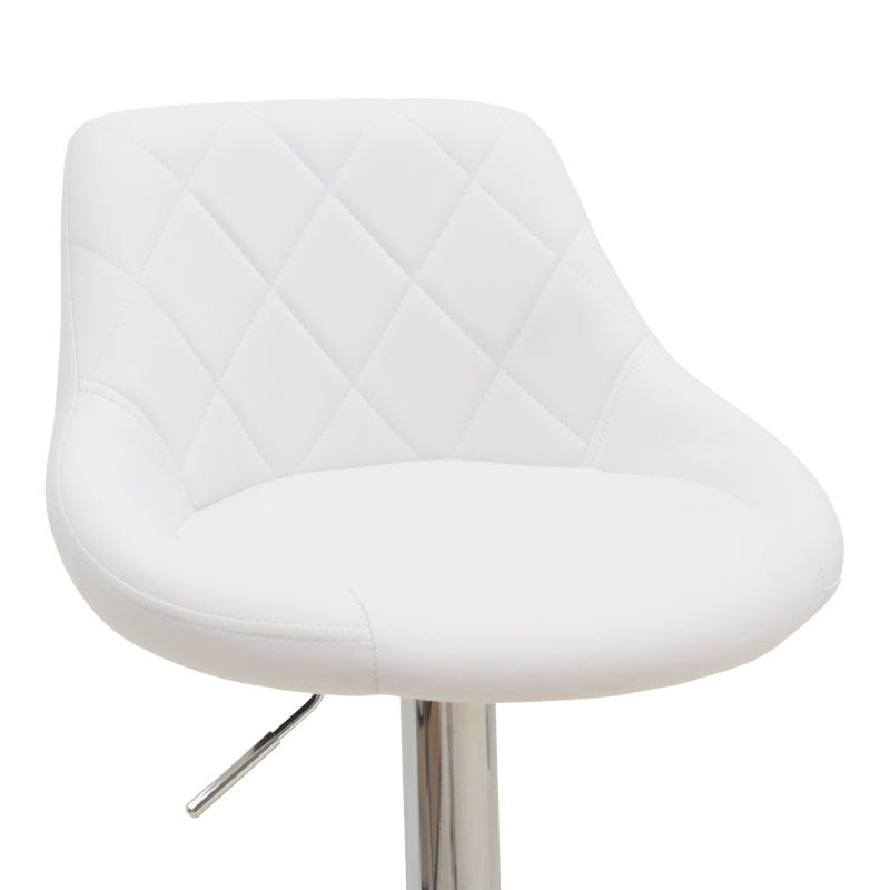 Scaun de bar reglabil pe inaltime Boronez, Diverse culori, 47x49x112 cm - Alb