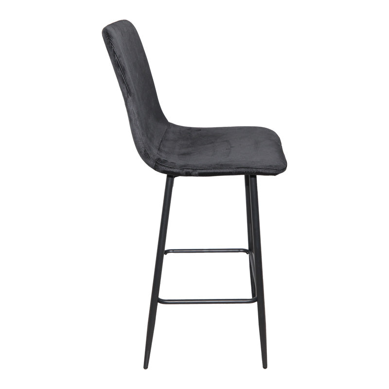 Scaun de bar Grato, textil, diverse culoare, 43x55x114 cm - Negru