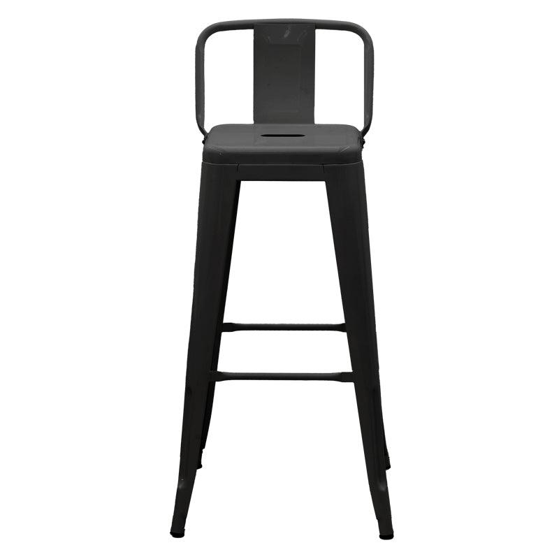 Scaun de bar cu spatar Utopia metal 42x42x97cm - Negru