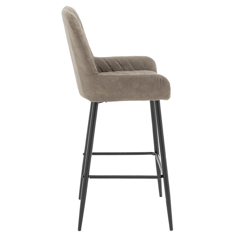 Scaun de bar Delicacy, Gri - maro antic, 49x49x98 cm - Gri