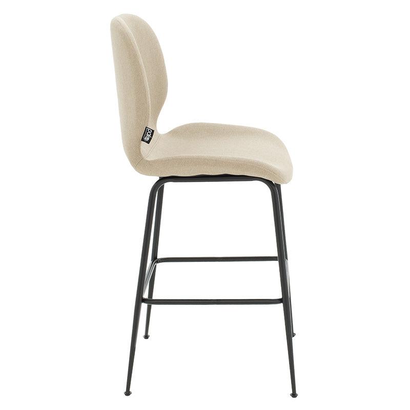 Scaun de bar Impel, Bej - Gri, 61x48x103 cm - Bej