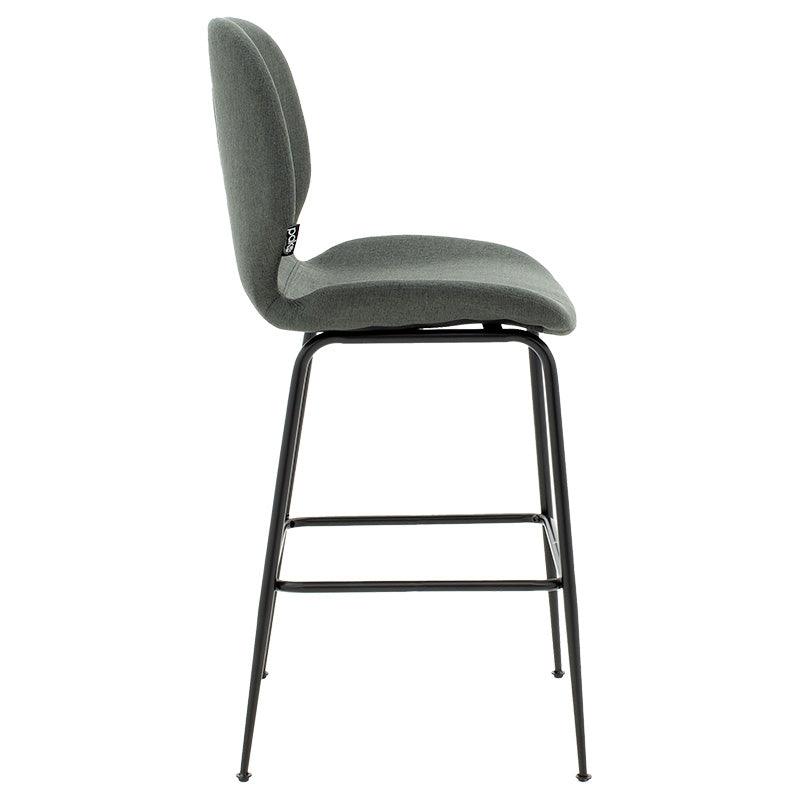 Scaun de bar Impel, Bej - Gri, 61x48x103 cm - Gri