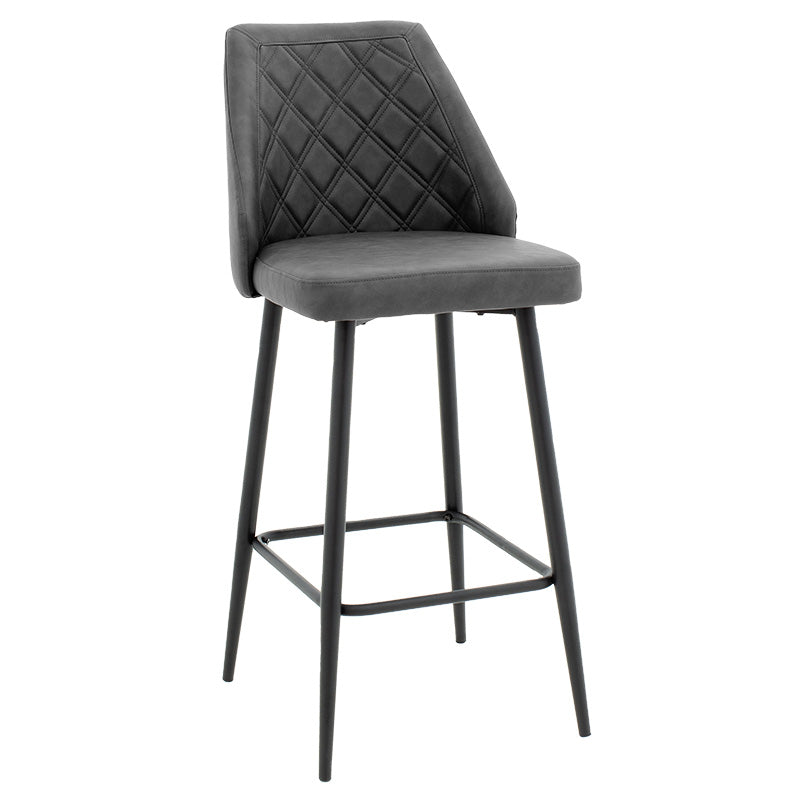 Scaun de bar Inflame, Antracit, 55x48x107 cm