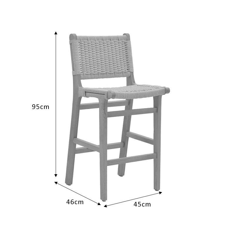Scaun de bar Julien, lemn, Natural, 45x46x95 cm