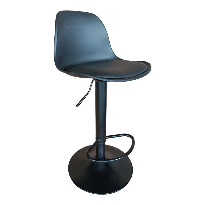 Scaun de bar Louser reglabil pe inaltime negru cu perna - baza, Alb - Negru, 44x46x114 cm - Scaun de bar Louser reglabil pe inaltime negru cu perna - baza, Alb - Negru, 44x46x114 cm - 292-000040