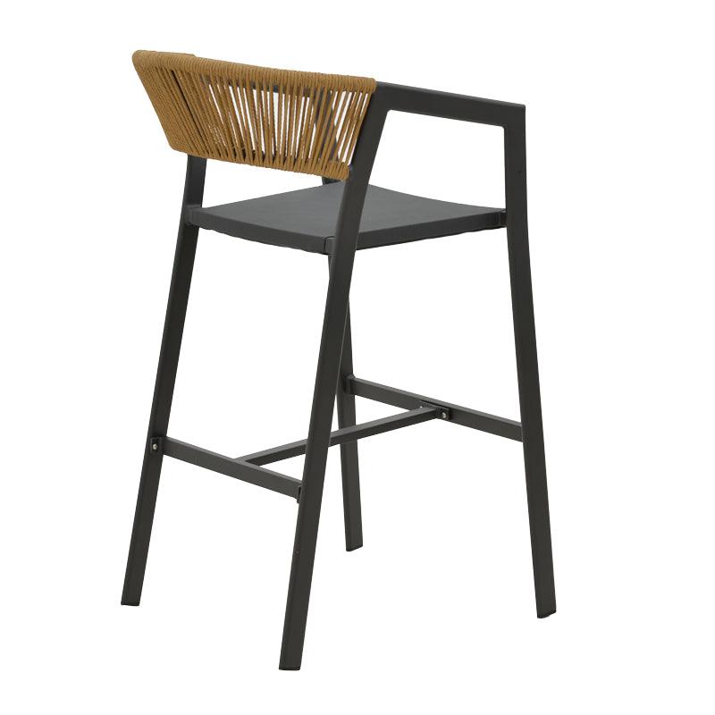 Scaun de bar Phoenix, Alb - Gri inchis, 53x58x103 cm - Gri inchis