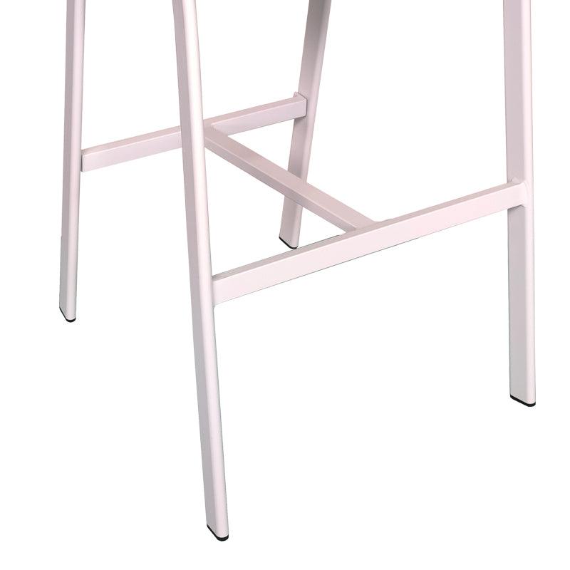 Scaun de bar Phoenix, Alb - Gri inchis, 53x58x103 cm - Alb