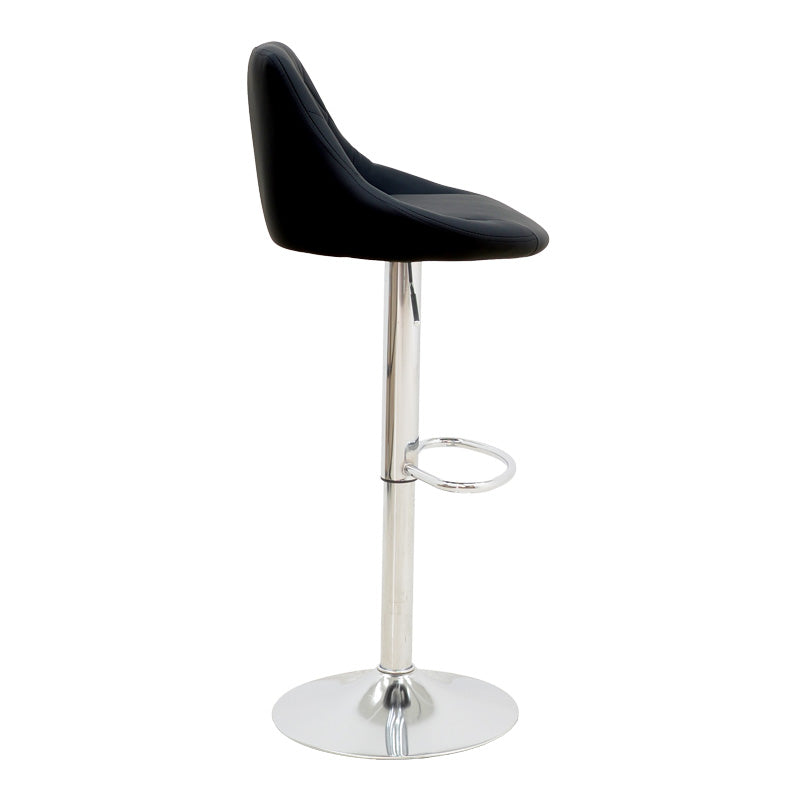 Scaun de bar reglabil pe inaltime Boronez, Diverse culori, 47x49x112 cm - Negru