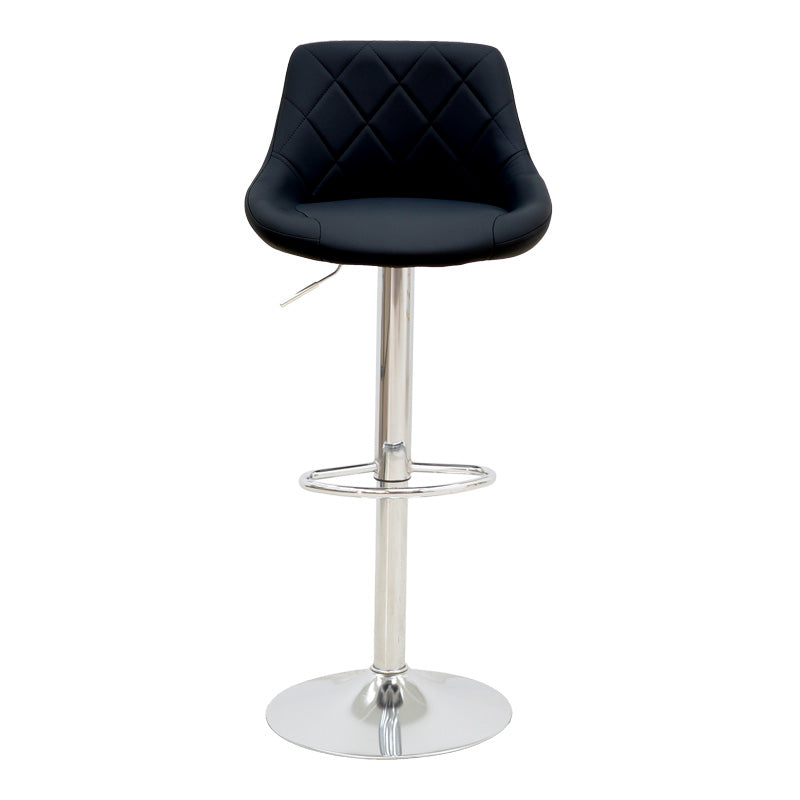 Scaun de bar reglabil pe inaltime Boronez, Diverse culori, 47x49x112 cm - Negru