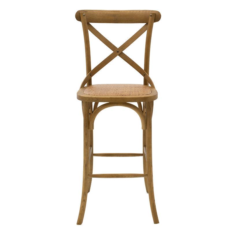 Scaun de bar Reid, Sonoma - Nuc, 52x45x116 cm - Nuc