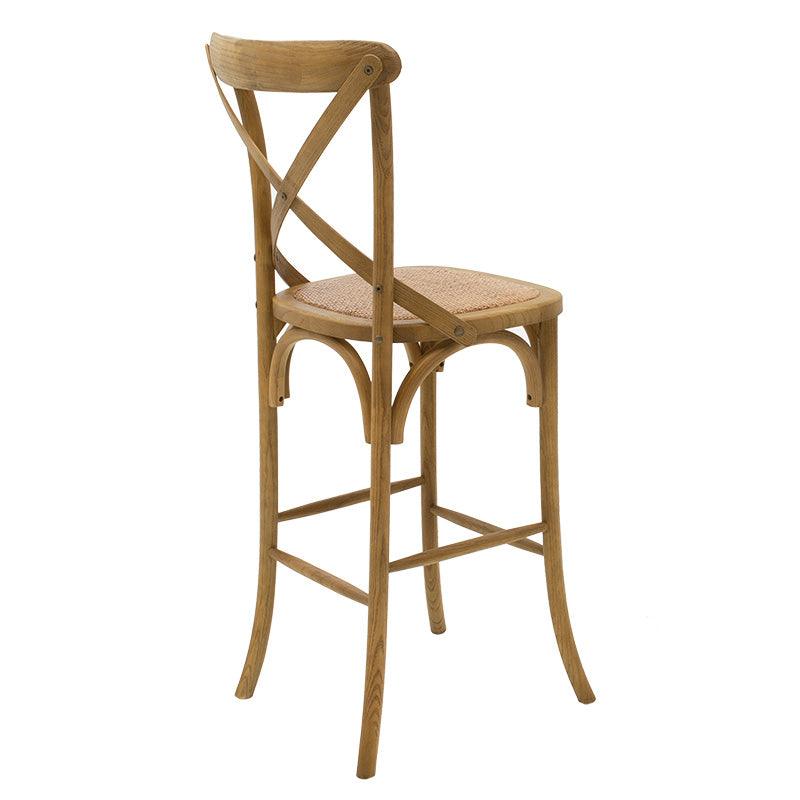 Scaun de bar Reid, Sonoma - Nuc, 52x45x116 cm - Nuc
