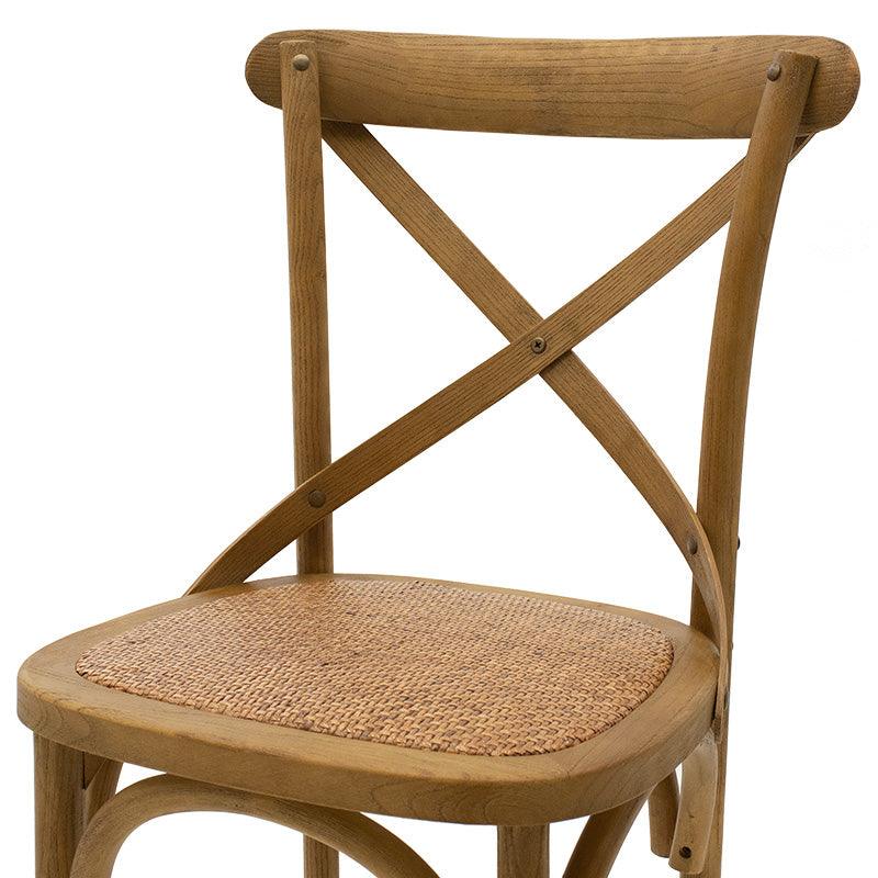 Scaun de bar Reid, Sonoma - Nuc, 52x45x116 cm - Nuc