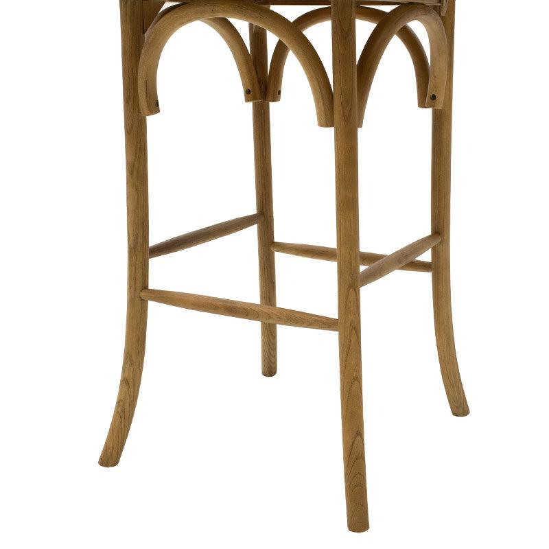 Scaun de bar Reid, Sonoma - Nuc, 52x45x116 cm - Nuc