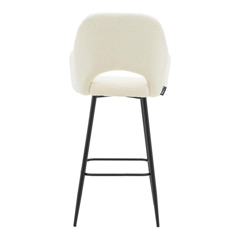 Scaun de bar Renish, Gri - Alb, 51x57x114 cm - Alb