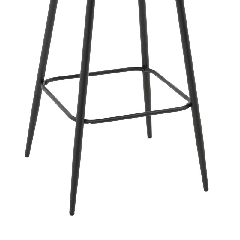 Scaun de bar Renish, Gri - Alb, 51x57x114 cm - Alb