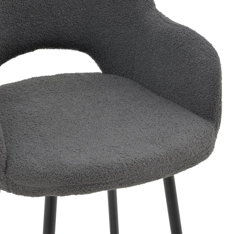 Scaun de bar Renish, Gri - Alb, 51x57x114 cm - Gri