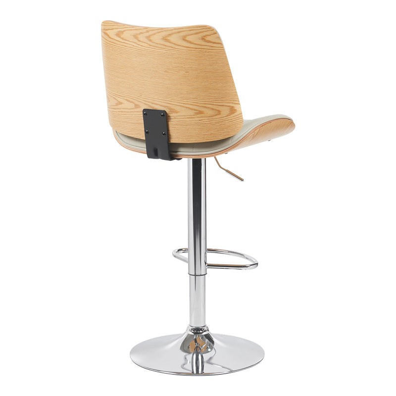 Scaun de bar Amani, PU si metal, 51x54x88-107 cm - Bej