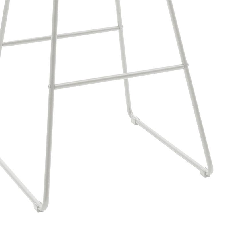 Scaun de bar Seth, Negru - Alb, 52x52x99 cm - Alb