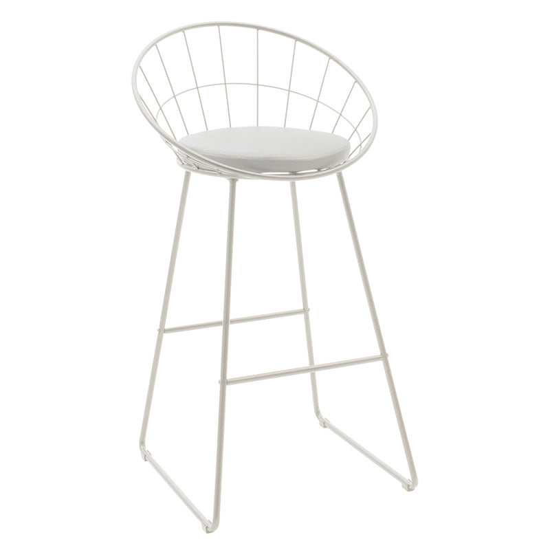 Scaun de bar Seth, Negru - Alb, 52x52x99 cm - Scaun de bar Seth, Negru - Alb, 52x52x99 cm - 058-000060