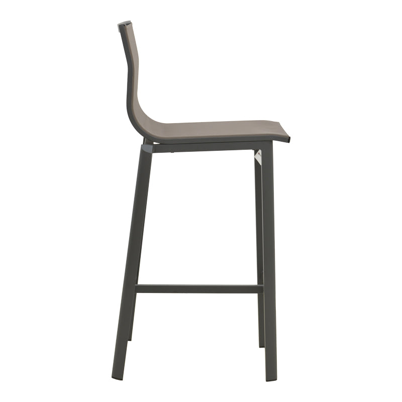 Scaun de bar Melina, aluminiu si textil, 57x52x106 cm - Antracit