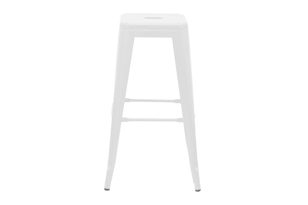 Scaun de bar Utopia metal 42x42x76cm - Alb