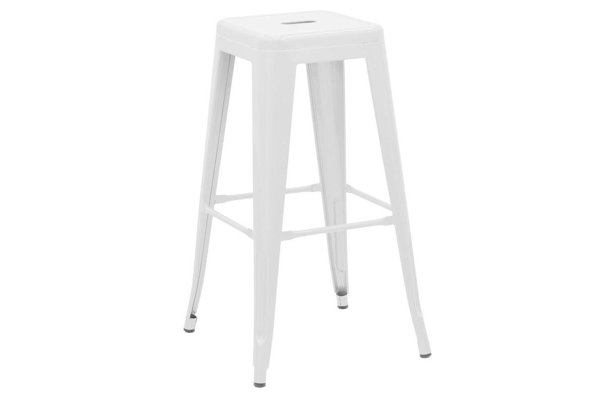 Scaun de bar Utopia metal 42x42x76cm - Alb
