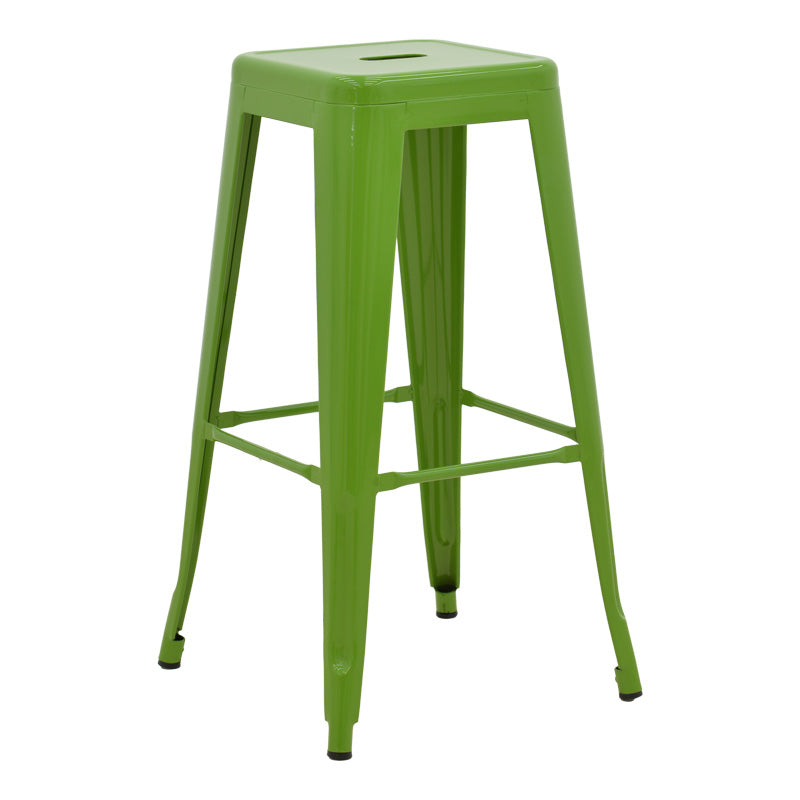 Scaun de bar Utopia, metalic, Verde, 42x42x76 cm