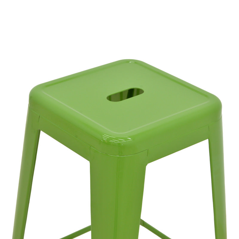 Scaun de bar Utopia, metalic, Verde, 42x42x76 cm