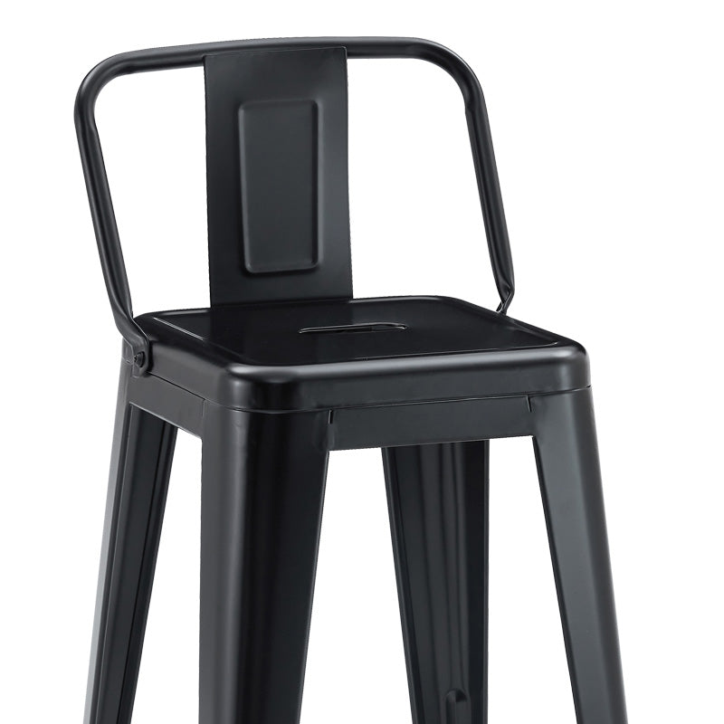 Scaun de bar Utopia, Diverse culori, 42x42x86 cm - Negru