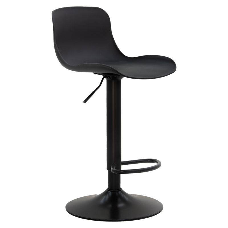 Scaun de bar Walden, polipropilena si metal, 40x43x100 cm - Negru