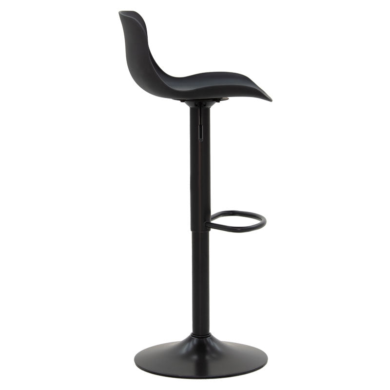 Scaun de bar Walden, polipropilena si metal, 40x43x100 cm - Negru