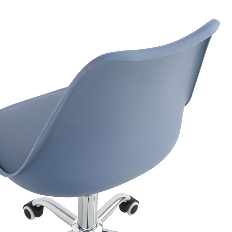 Scaun de birou ajustabil Gaston II, Modern, Albastru deschis, 48x57x77-90 cm