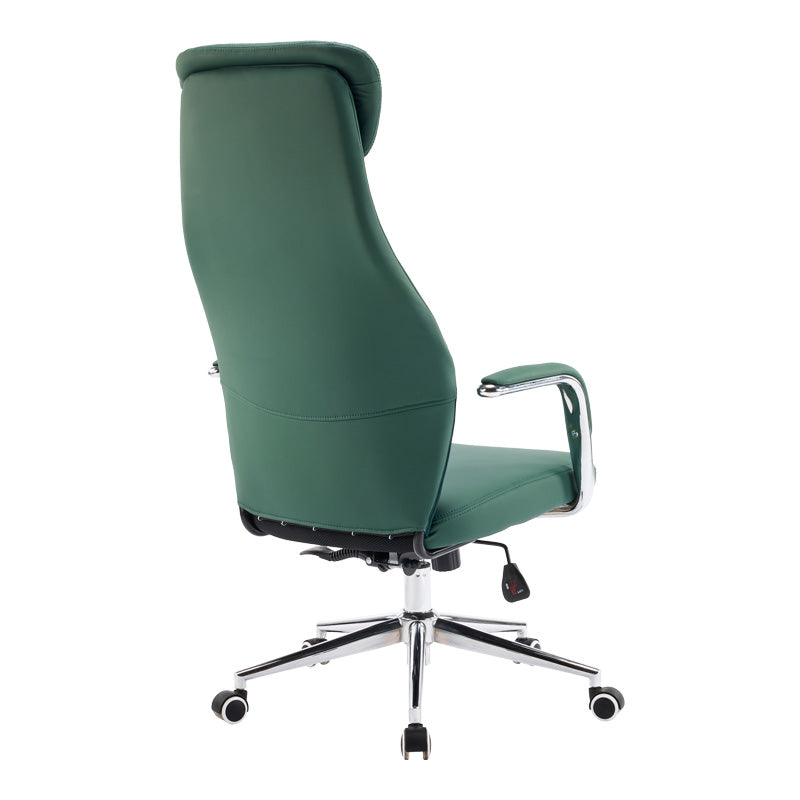 Scaun de birou managerial Ferka, piele PU, 64x71x128 cm - Verde
