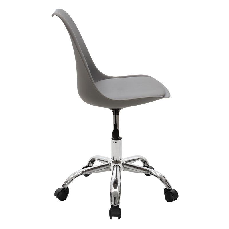 Scaun de birou Gaston II PP-PU, 48x57x80 cm - Gri