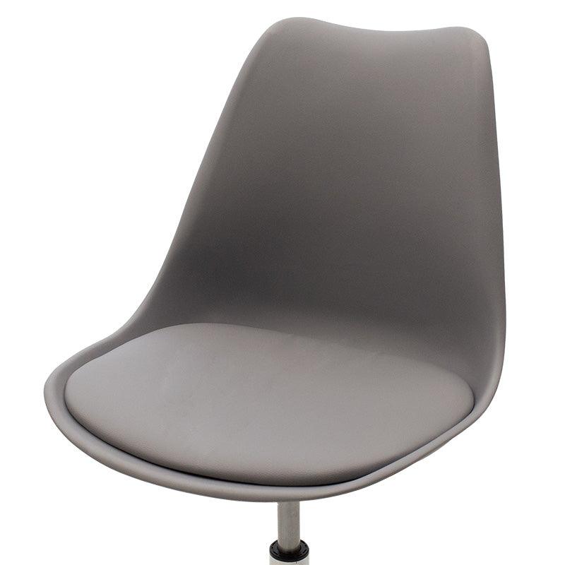 Scaun de birou Gaston II PP-PU, 48x57x80 cm - Gri