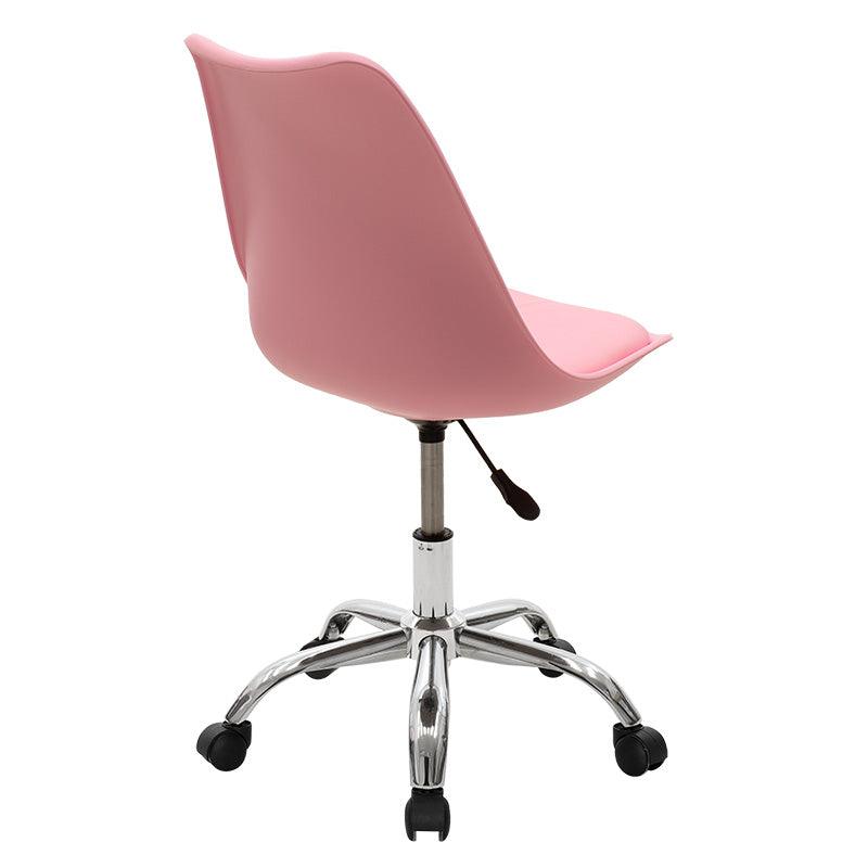 Scaun de birou Gaston II PP-PU, 48x57x80 cm - Roz