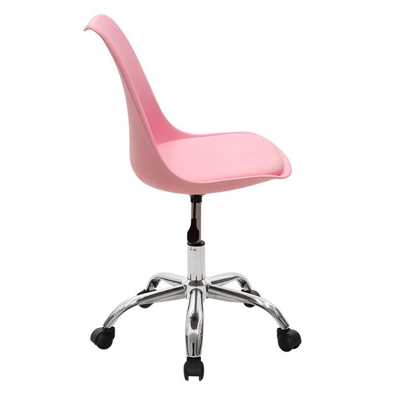 Scaun de birou Gaston II PP-PU, 48x57x80 cm - Roz