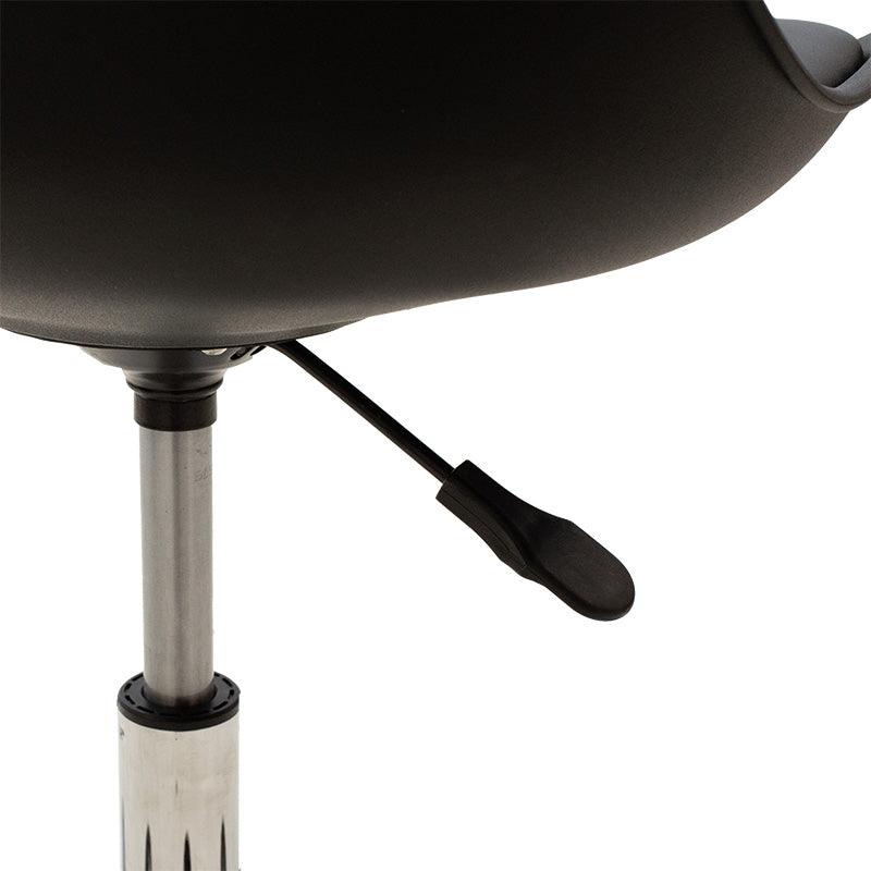 Scaun de birou Gaston II PP-PU, 48x57x80 cm - Negru
